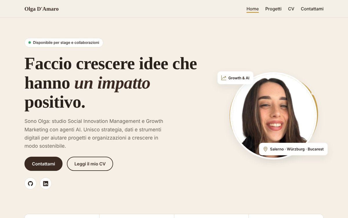 La home di questo sito vista su desktop